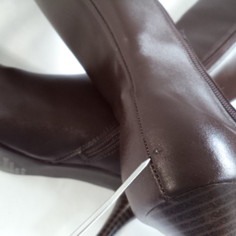 Chadwicks Tall Brown Leather Boots With Heels Sz 8 - Picture 8 of 8